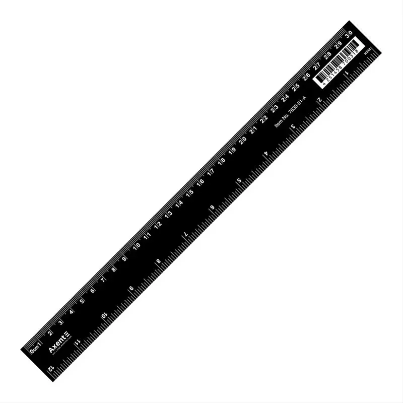 RULER PLASTIC 30 CM COLOR BLACK 7630-01-A  AXENT