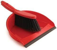 Cleaning Tools - Small Dustpan With Brush Color Red