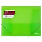 FOLDER - FOLDER WITH ELASTIC BANDS A4 TRANSPARENT GREEN 1501-26-A  AXENT