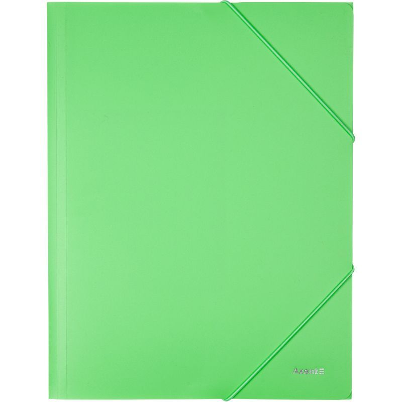 FOLDER - FOLDER WITH ELASTIC BANDS A4 GREEN 1504-09-A  AXENT