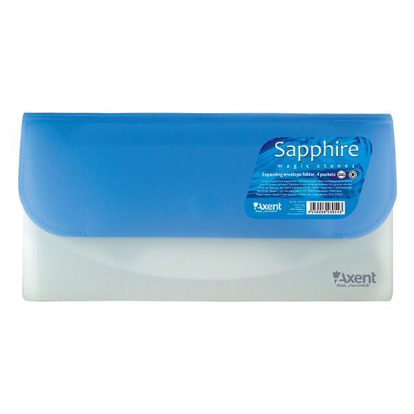 ENVELOPE -   EXPANDING ENVELOPE FOLDER 4 POCKETS BLUE 1419-12-A  AXENT