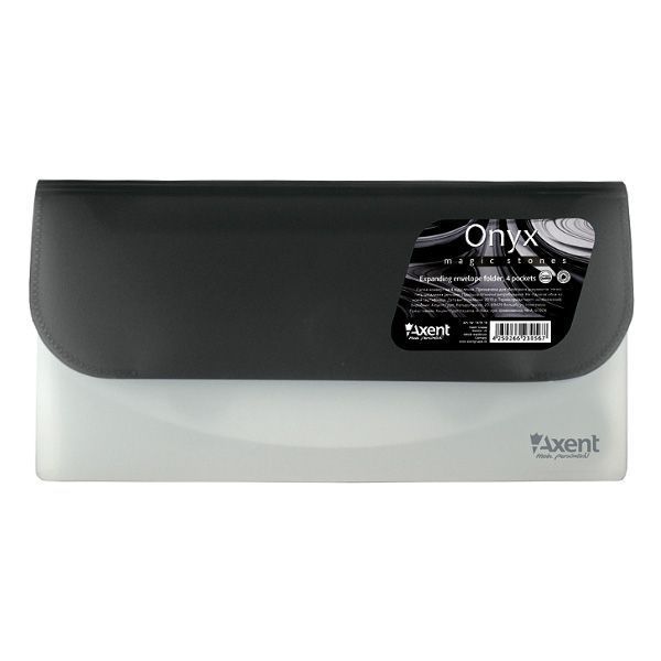 ENVELOPE -   EXPANDING ENVELOPE FOLDER 4 POCKETS BLACK  1419-14-A  AXENT