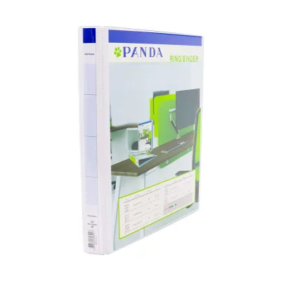 FOLDER - 2 D-RING PVC RING BINDERS 38MM (1.5") WHITE  PANDA
