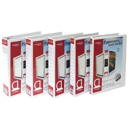 FOLDER - 4 D-RING COSMIC PVC RING BINDERS 16 MM(1/2)" WHITE