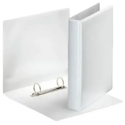 FOLDER - 2 D-RING PVC RING BINDERS AMITCO 25MM (1") WHITE