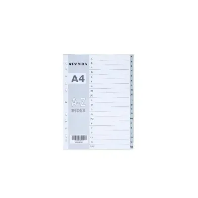PAGE DIVIDERS - INDEX DIVIDERS COLOR GREY (A-Z) SIZE A4 PP PANDA