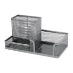 DESK ORGANIZERS -STAND-ORGANIZER 3 COMPARTMENTS COLOR SILVER  2116-03-A AXENT