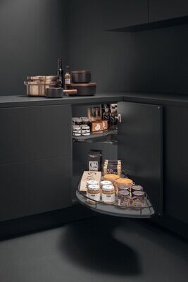 Fly Moon Corner ‘Pull Out’ Kitchen Shelving Unit 450LH