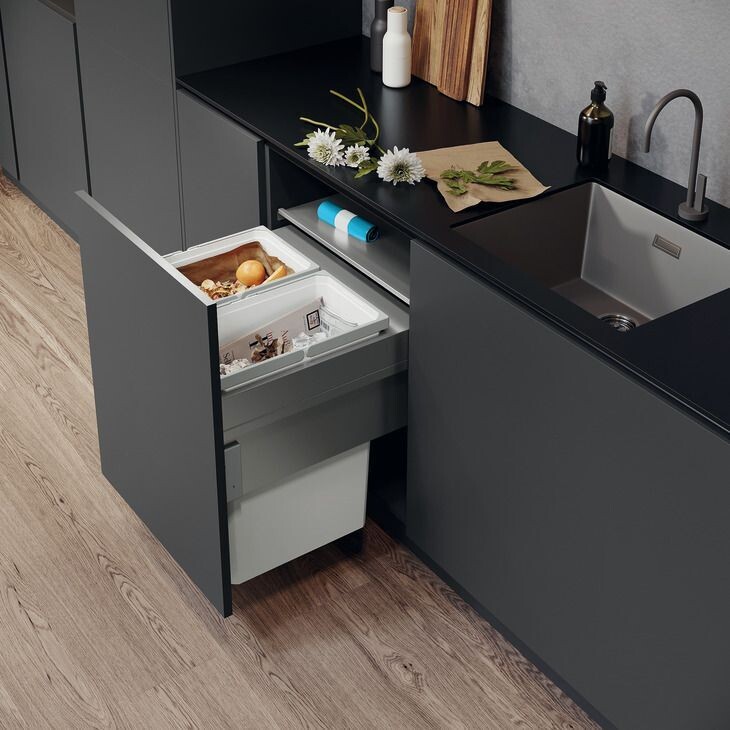 Vauth-Sagel ENVI® Space 600 XX Pro S Pull-Out Kitchen Bin 88L