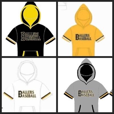 Ballers Baseball Short Sleeve Hooded Shirt