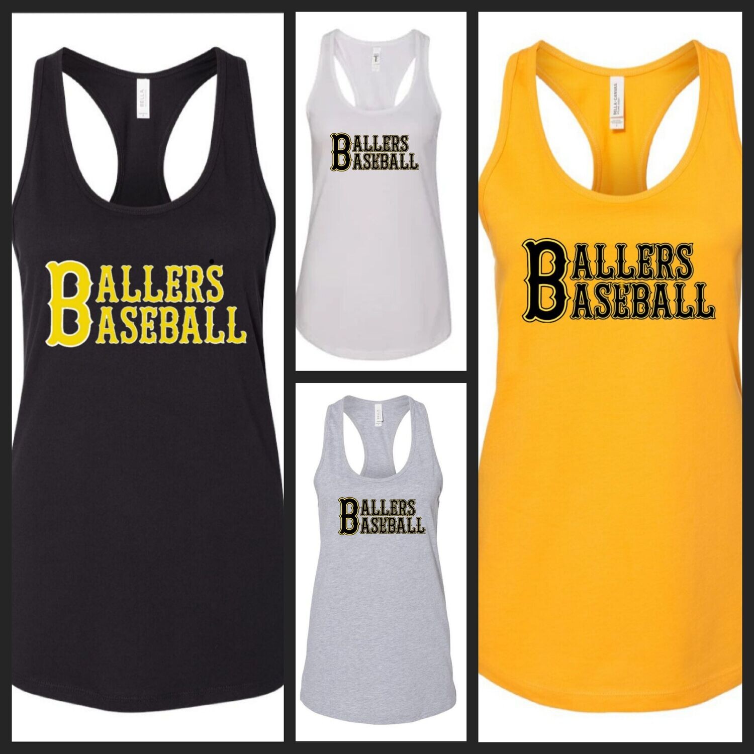 Womens Ballers Baseball Tank