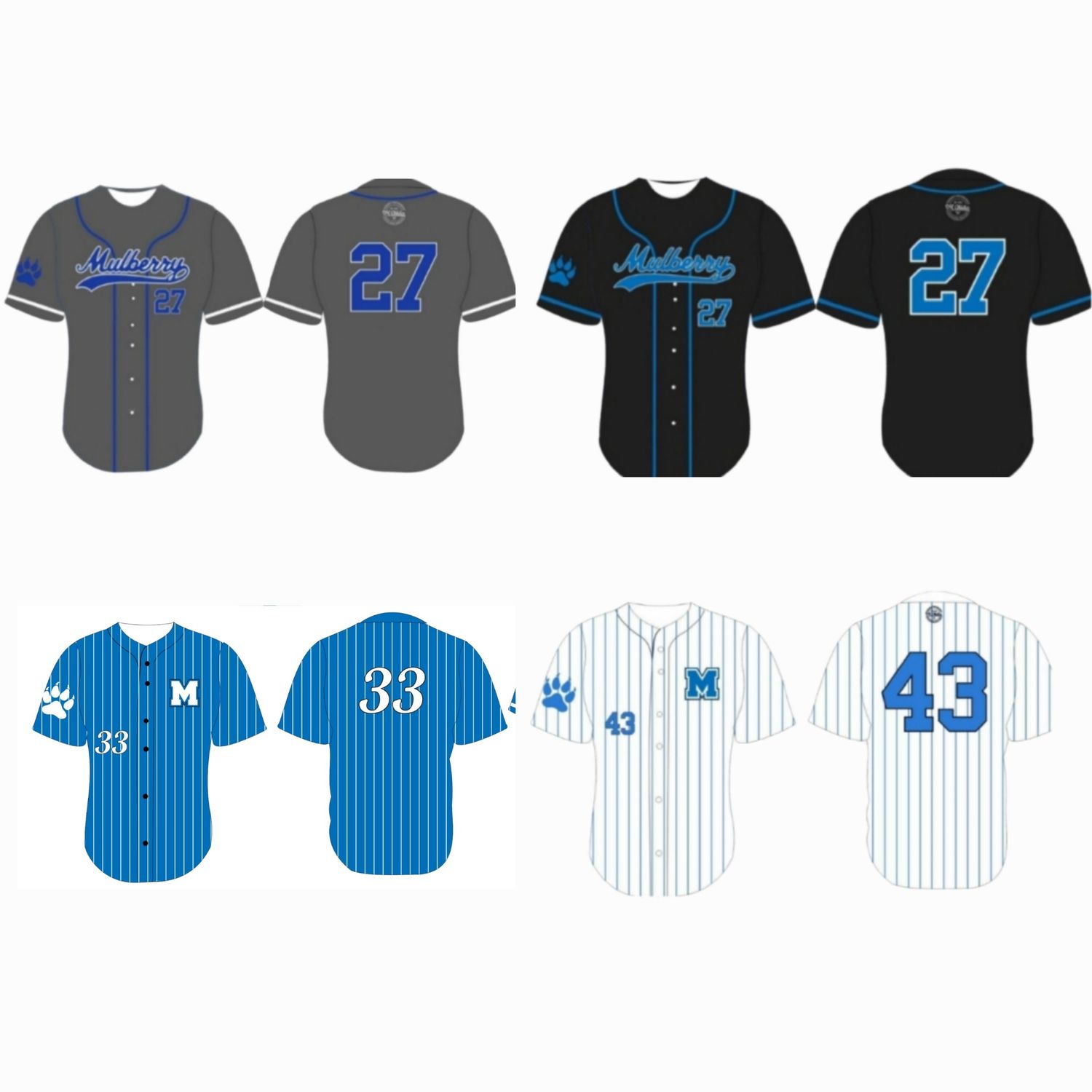 Mulberry Varsity &amp; JV Jerseys