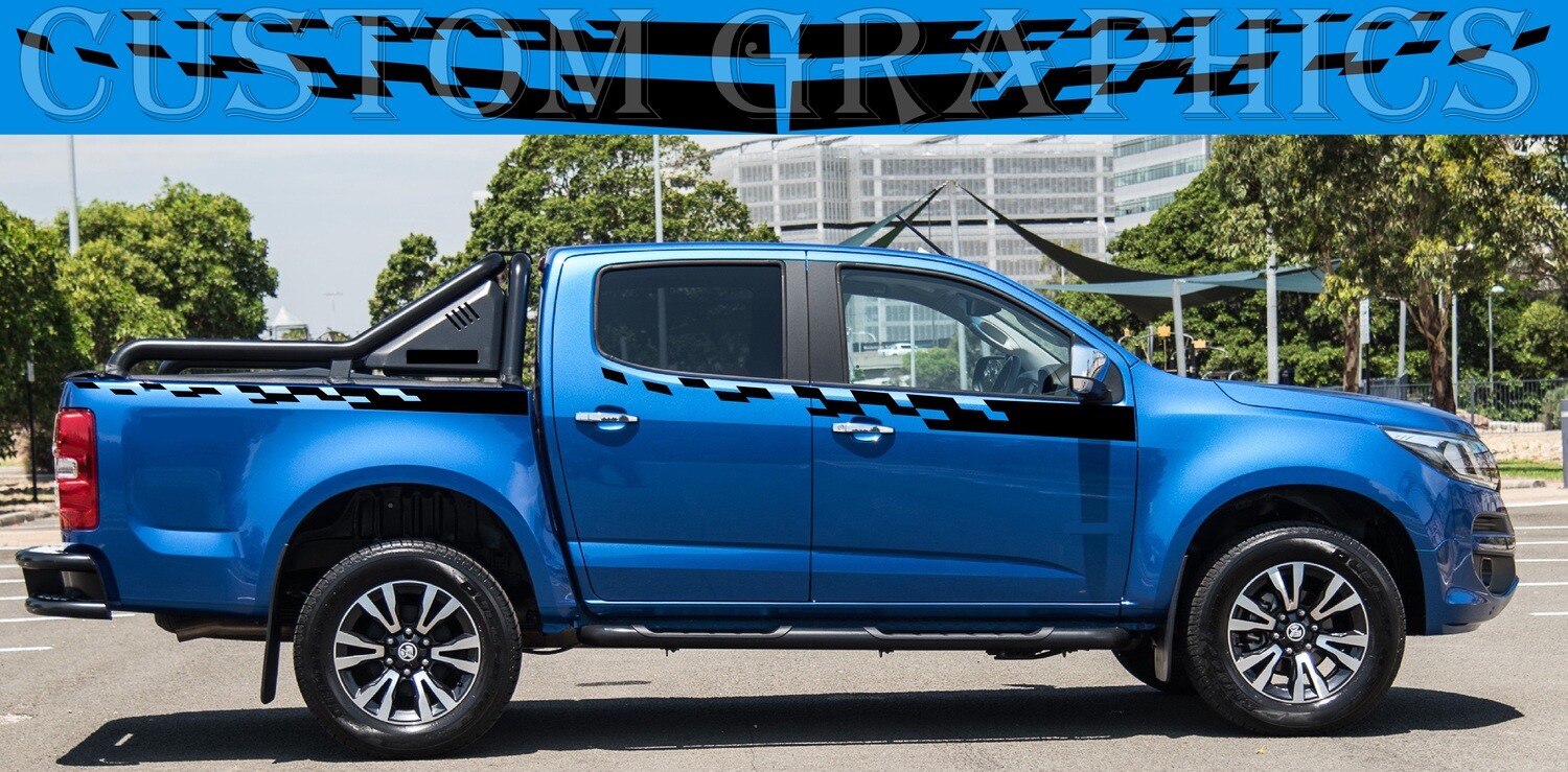 4X Side door stripe vinyl decal graphic sticker Kit Compatible with Colorado