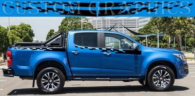 4X Side door stripe vinyl decal graphic sticker Kit Compatible with Colorado