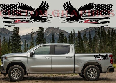 Customizable vinyl car decals Compatible with Chevrolet Silverado
