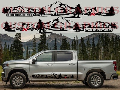 Premium vinyl stickers Compatible with Chevy Silverado