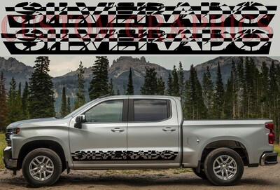 Stripes Decal Sticker Vinyl Compatible with Chevrolet Silverado