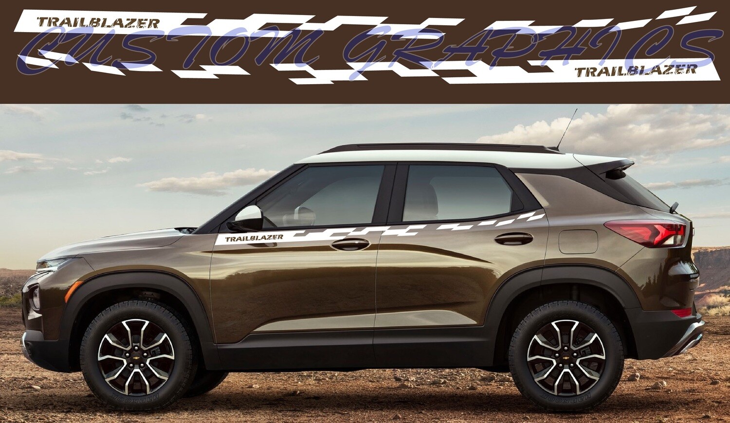 Custom Sport Sticker Decal Side Door Stripes Compatible with Trailblazer