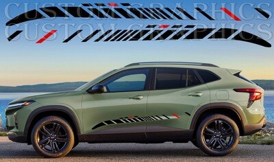 2x body decals side stripe sticker logo graphics vinyl high quality Sport Design Compatible with Trax