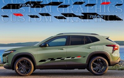 Decal Graphic Sticker Door Sport Stripe Kit Compatible with Trax
