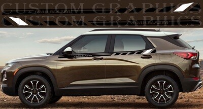 Best Pair of Sport Side Stripes Decal Sticker Vinyl Compatible with Trailblazer