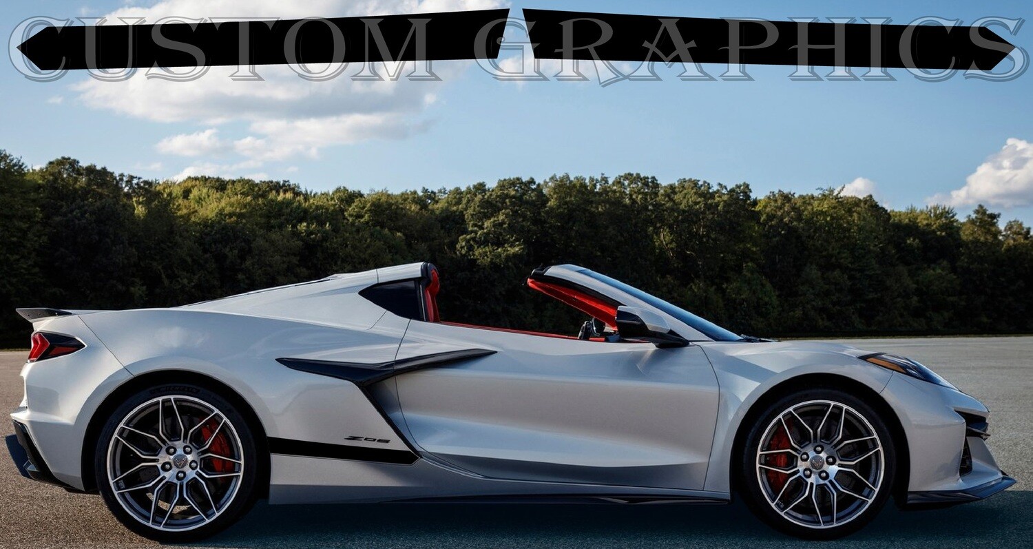 Classic Stripe Decal Graphic stickers Kit Compatible with Corvette_Z06-2023