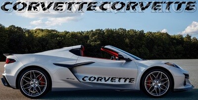 Side Inscription Stripe Decal Graphic Sticker Kit Compatible with Corvette_Z06-2023