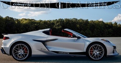 Best 2X Side door stripe vinyl decal graphic sticker Kit Compatible with Corvette Z06 2023