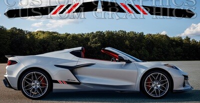 2x body decals side stripe sticker logo graphics vinyl high quality Sport Design Compatible with Corvette_Z06-2023