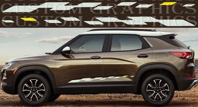 Exclusive Side Door Stripe Custom kit Stickers Set Kit Compatible with Trailblazer