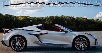 2x body decals side stripe sticker logo graphics vinyl high quality Sport Design Compatible with Corvette Z06 2023