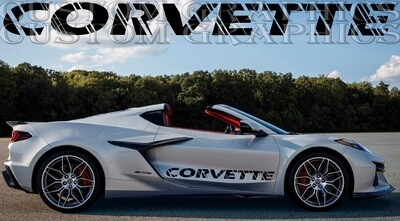 Side Inscription Sport Sticker Decal Side Door Stripes Compatible with Corvette Z06 2023