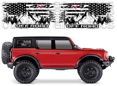 2x body decals side stripe sticker logo graphics vinyl high quality Sport Design Compatible with Bronco 4 doors 4x4 Off road