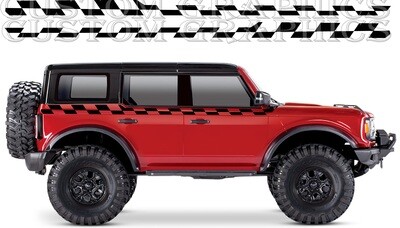 Decal Graphic Sticker Door Sport Stripe Kit Compatible with Bronco 4 doors 4x4 Traxxas Design