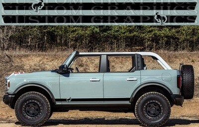 Exclusive Set of Stickers Decal Stripe body kit Compatible with Bronco 4 doors 4x4 Wildtrak