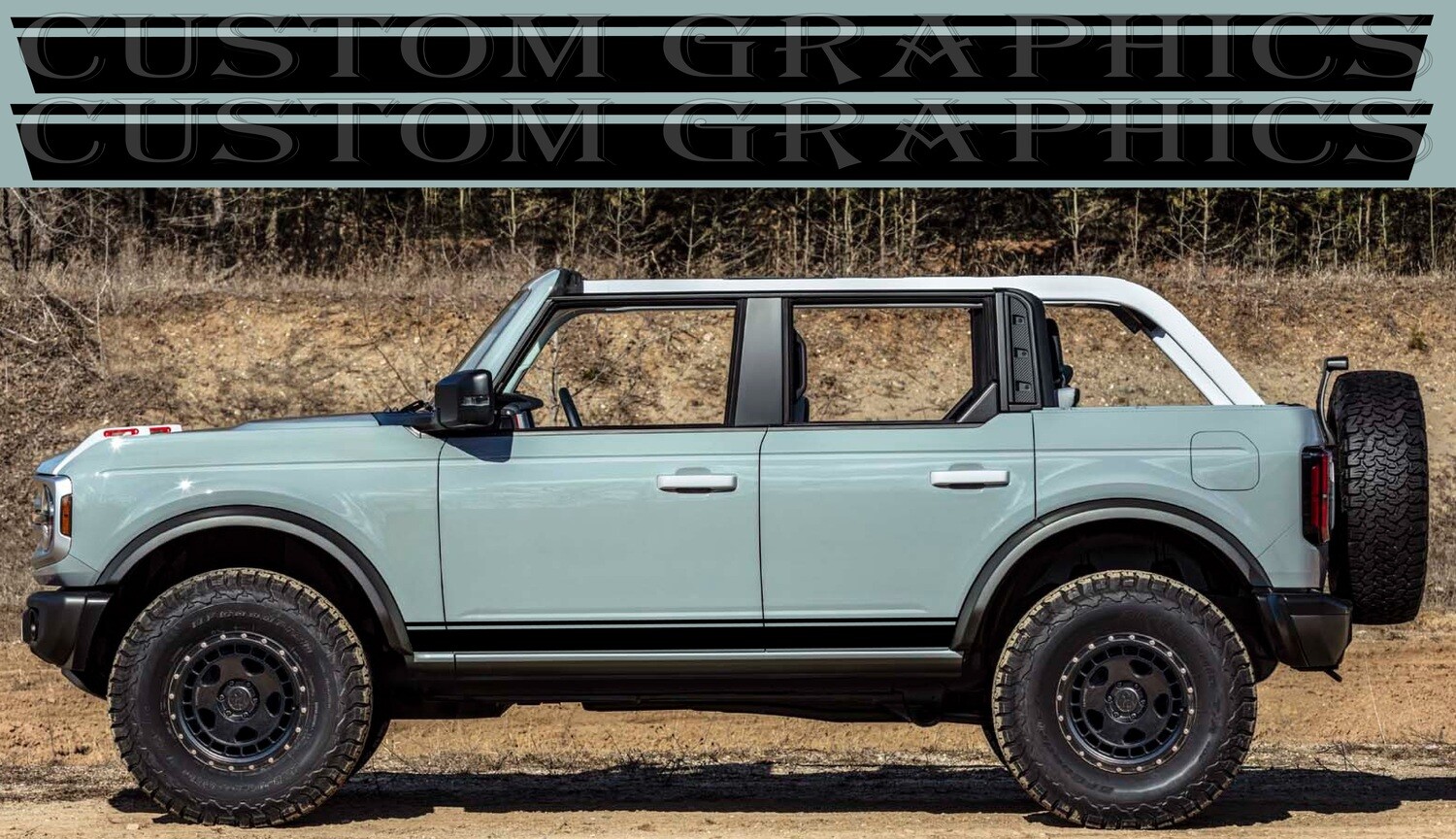 Express Your Style with Car Decals Compatible with Bronco 4 doors 4x4 Wildtak Design