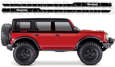 Pair of Sport Side Stripes Decal Sticker Vinyl Compatible with Bronco 4 doors 4x4 Traxxas Design