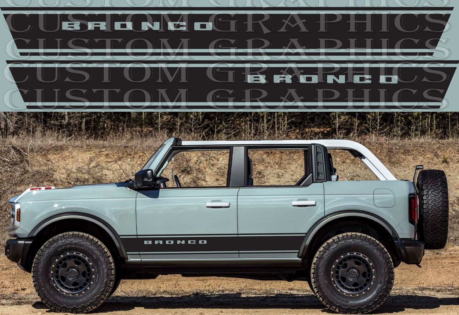 Vinyl Decals for Your Ride Compatible with Bronco 4 doors 4x4 Wildtak Design