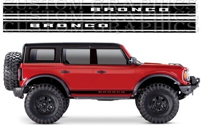 Vinyl Decal Custom Stickers Graphic kit Compatible with Bronco 4 doors 4x4 Traxxas Design