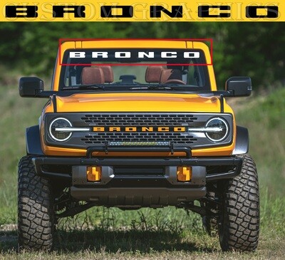 Personalize Your Drive: Car Vinyl Wraps Compatible with Bronco 4 doors 4x4 Off road Front Glass