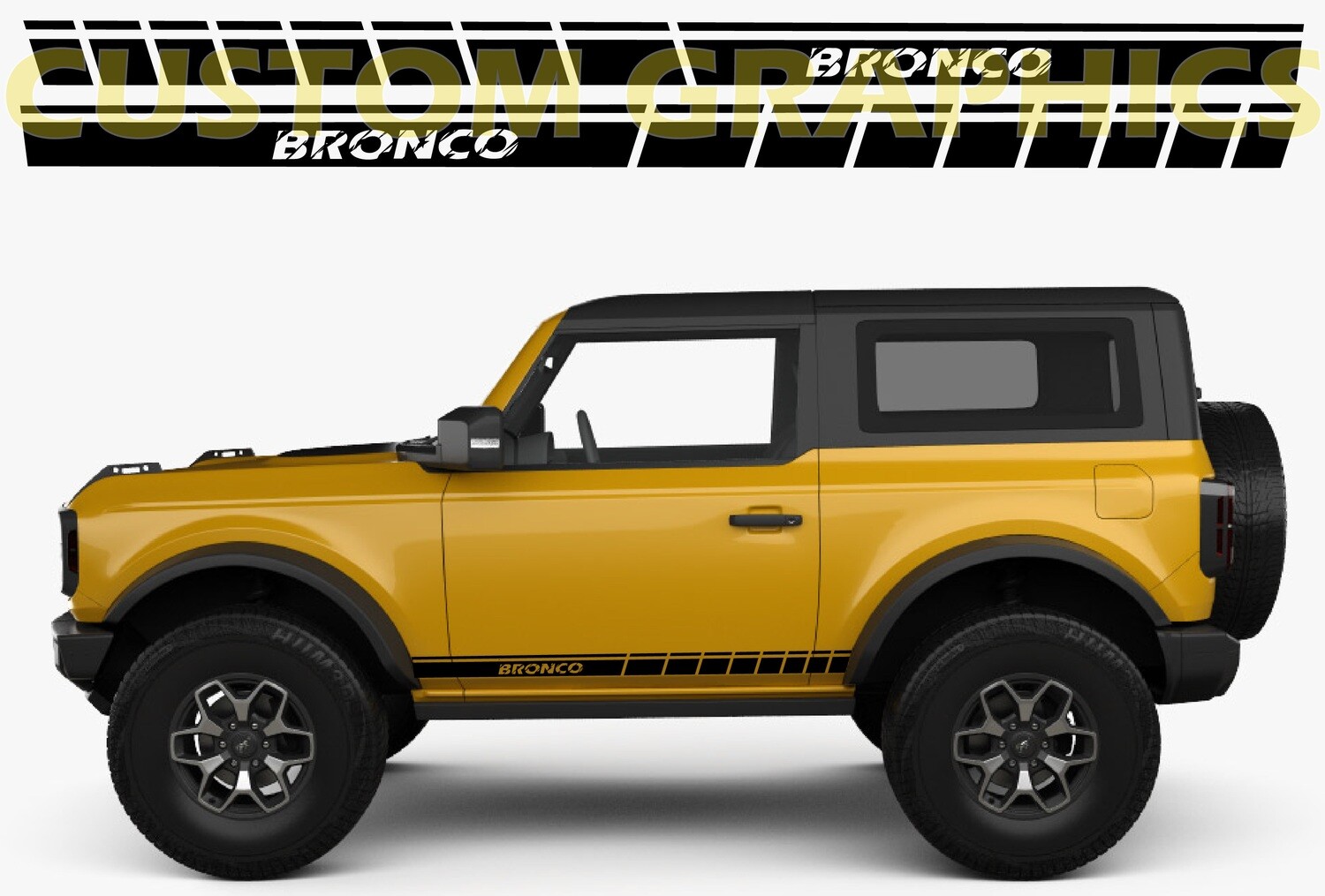 Revamp Your Ride with Vinyl Auto Decals Compatible with Bronco 2 doors