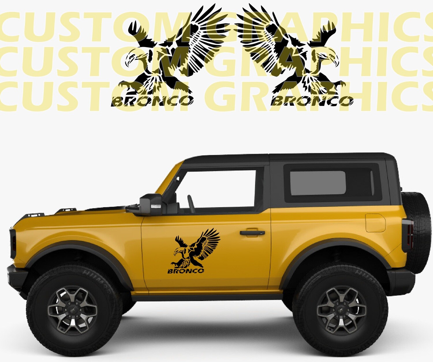 Personalize Your Drive: Car Vinyl Wraps Compatible with Bronco 2 doors