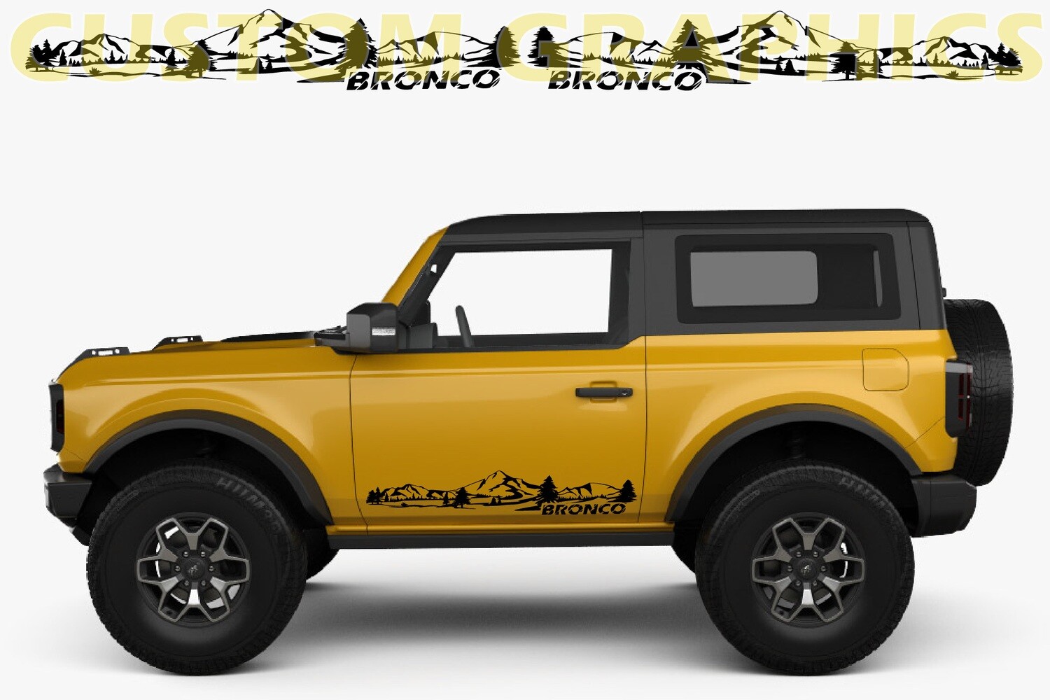 Personalize Your Drive: Car Vinyl Wraps Compatible with Bronco 2 doors