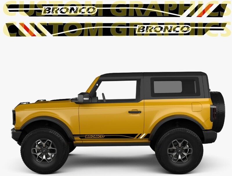 Upgrade Your Car&#39;s Look with Vinyl Stickers with Bronco 2 doors