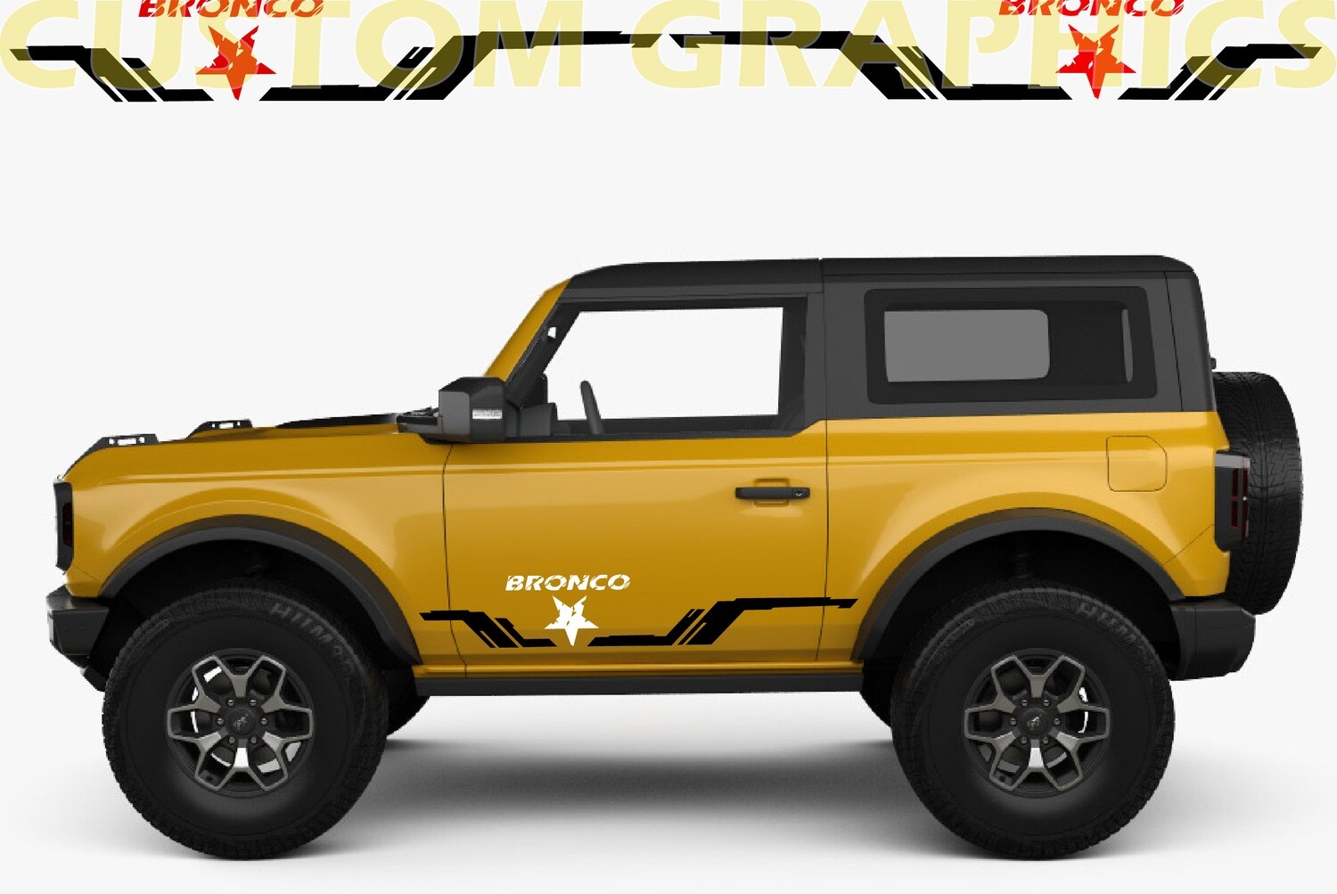 Car Stickers Galore Compatible with Bronco 2 doors