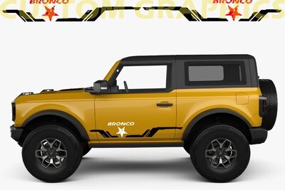 Car Stickers Galore Compatible with Bronco 2 doors