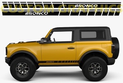 Revamp Your Ride with Vinyl Auto Decals Compatible with Bronco 2 doors