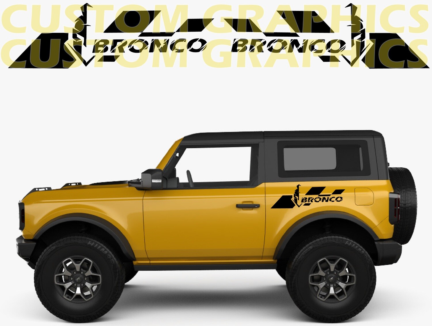 Upgrade Your Car&#39;s Look with Vinyl Stickers Compatible with Bronco 2 doors