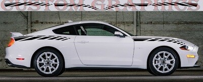 4x Side door vinyl decal sticker Compatible with Mustang