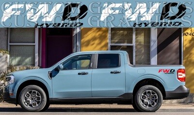 Sport Side door sticker racing design Compatible with Maverick FWD Hybrid